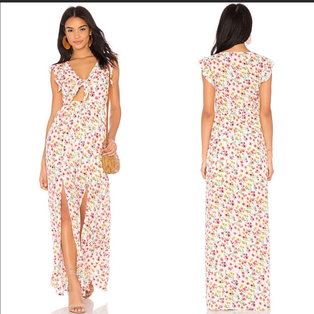 Jack by BB Dakota Brylee Floral Tie-Front Maxi